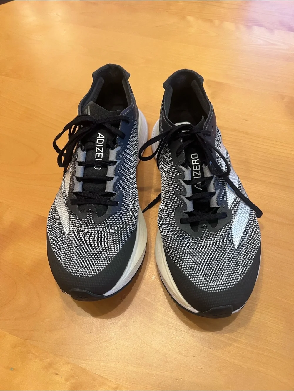 Adidas White & Black Adizero Running Shoes